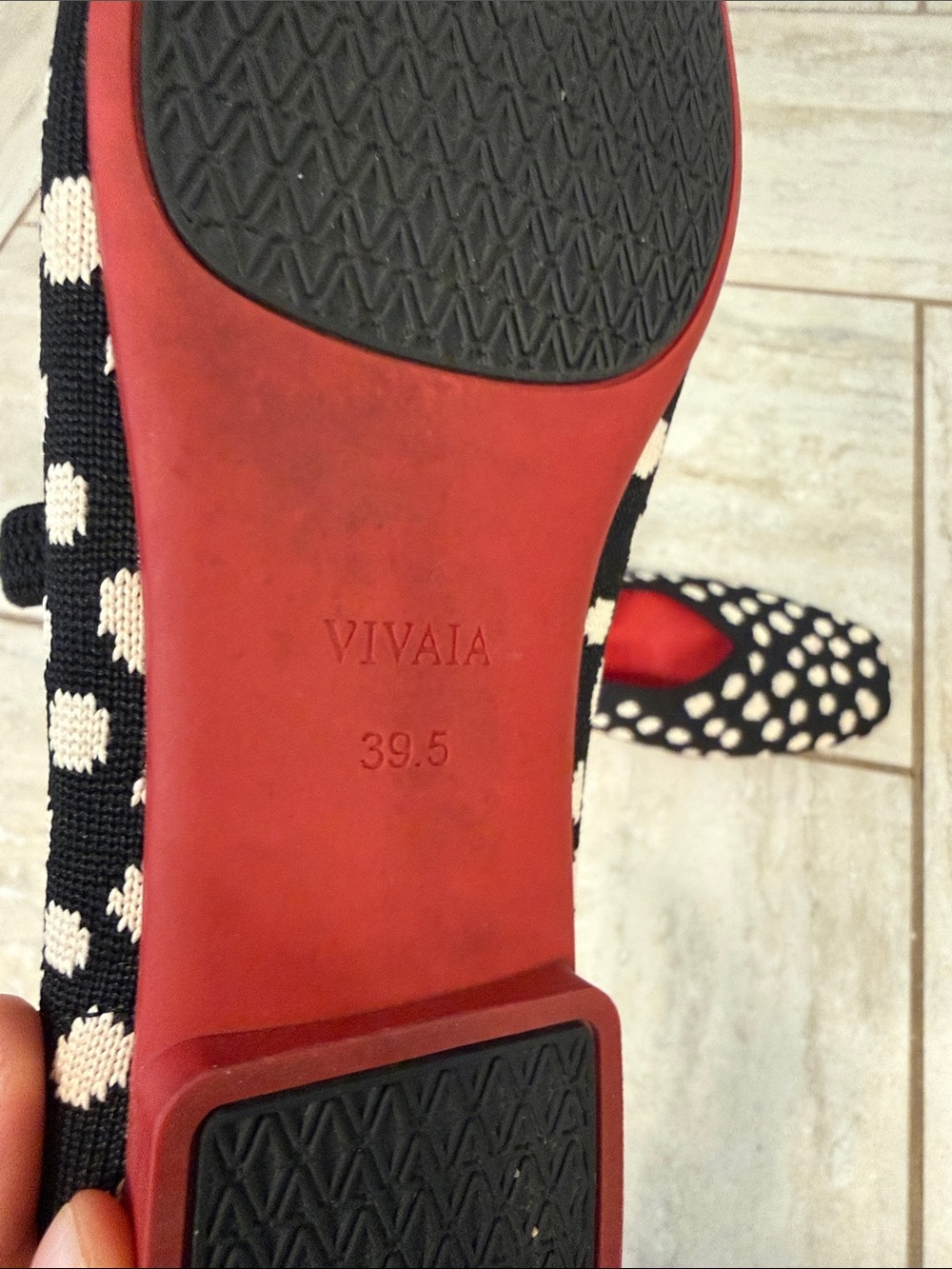 VIVAIA Square-Toe Mary Janes (Margot Mary-Jane) Flats Dots EU 39.5 US 8.5 - Picture 13 of 16